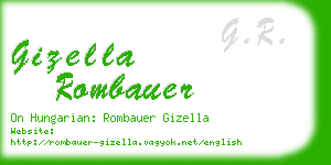 gizella rombauer business card